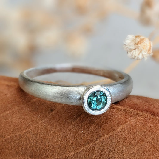 Juno Ring | Teal Sapphire