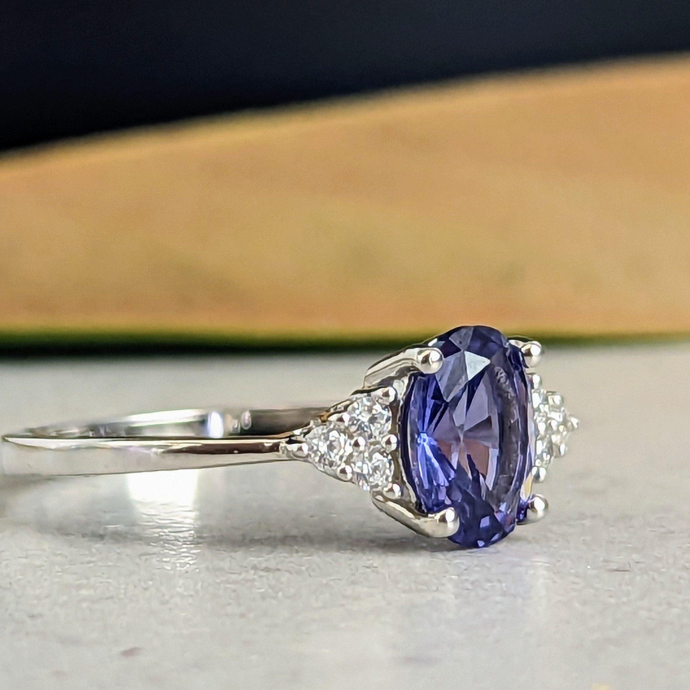 Tanzanite Selene Ring - Stunning Blue