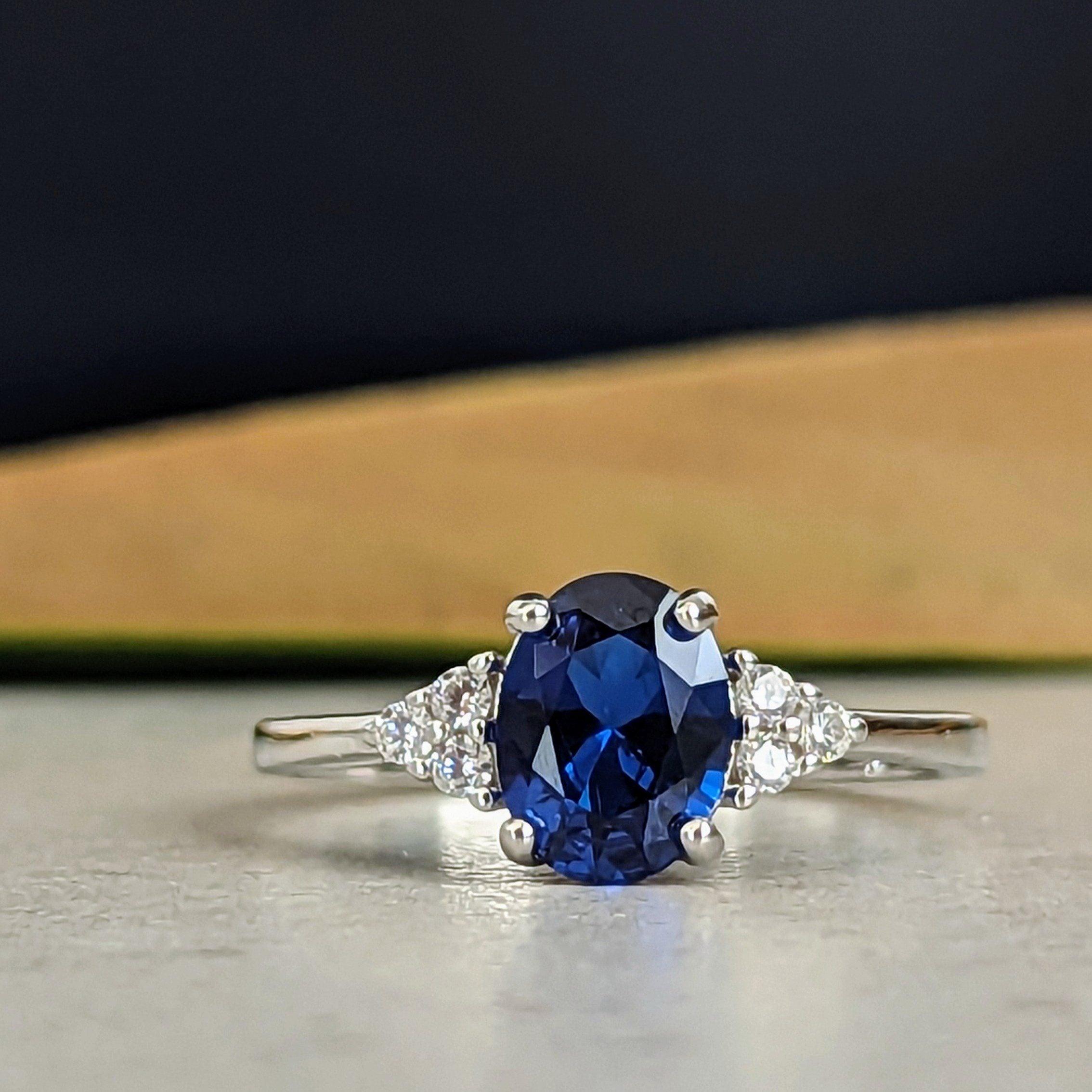 Sapphire Aphrodite Ring - Stunning Blue