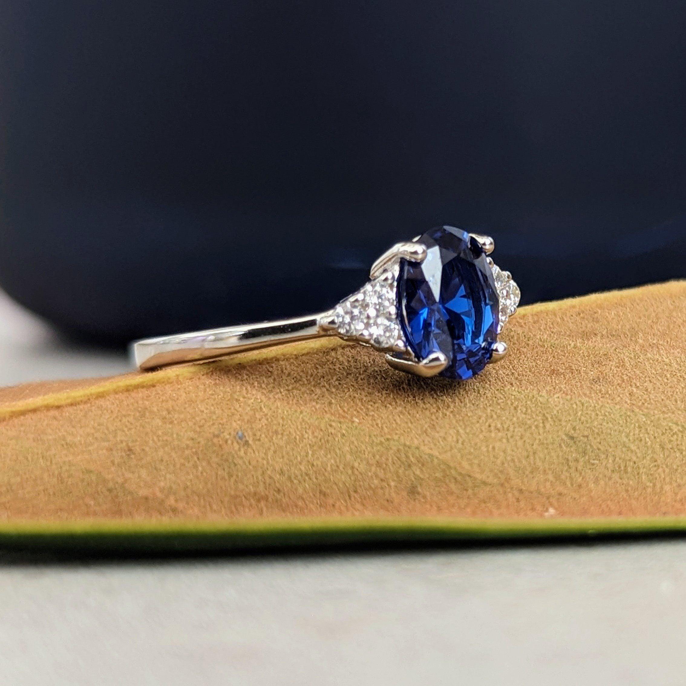 Sapphire Aphrodite Ring - Stunning Blue
